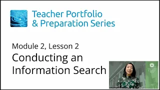 Picture of Module 2, Lesson 2: Conducting an Information Search