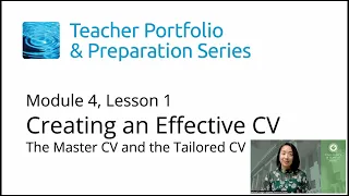 Picture of Module 4, Lesson 1: Writing an Effective CV